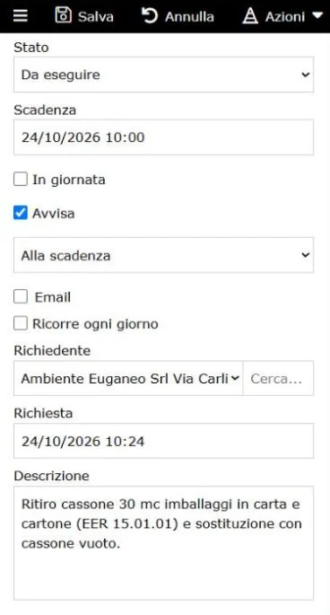 Ecomatico da smartphone: scheda di un servizio di ritiro rifiuti